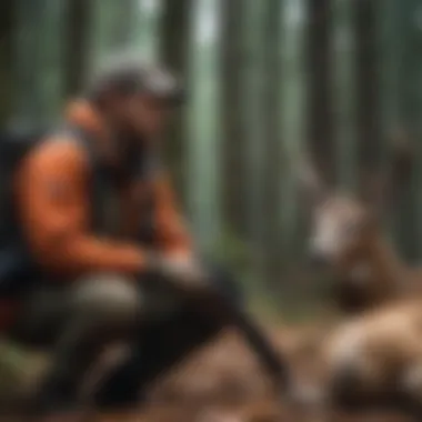 Ready for the Hunt: A Focused Approach A hunter in the woods preparing for deer season