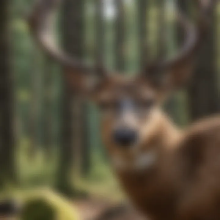 A close-up of various deer species in Washington