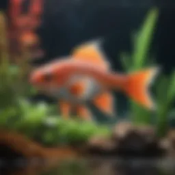 Elegant desktop fish tank showcasing vibrant aquatic life