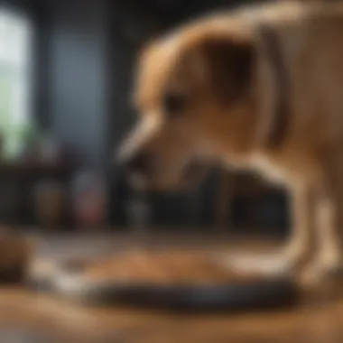 Accurate Food Measurement for Dogs Pet owner measuring dog food accurately