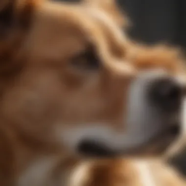 Owner applying ear cleaner to dog's ear