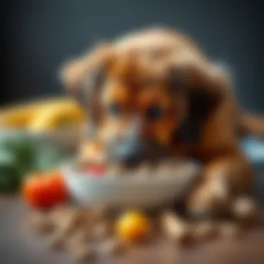 Bowl of Nutrition A bowl filled with nutritious ingredients for senior dogs