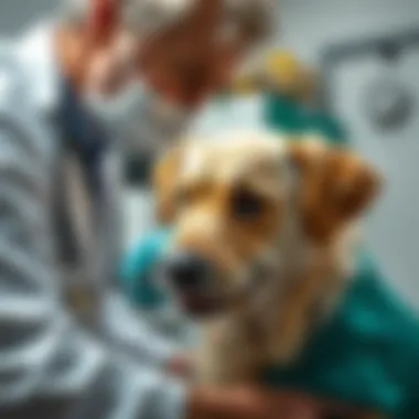 Veterinary Guidance for Seniors A veterinarian examining an elderly dog