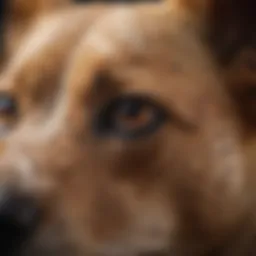Close-up of a dog's skin showing pimples