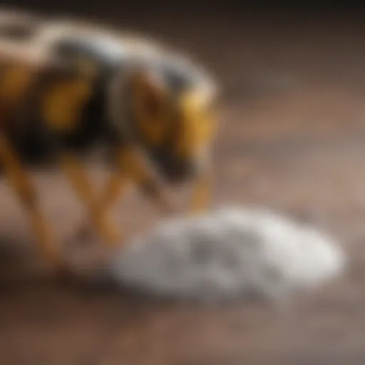 A soothing paste made from baking soda and water applied to a wasp sting.
