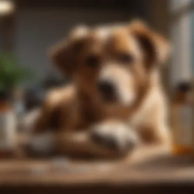 Natural Remedies for Dog Itch Relief Natural remedies laid out on a table for dog care