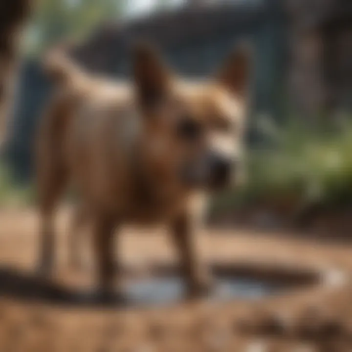 Dog playing in a well-managed environment