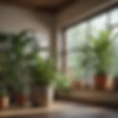 Aesthetic view of indoor plants in a well-maintained home