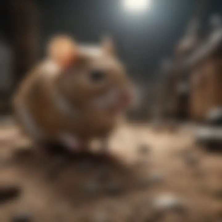 A professional exterminator assessing a rodent problem.
