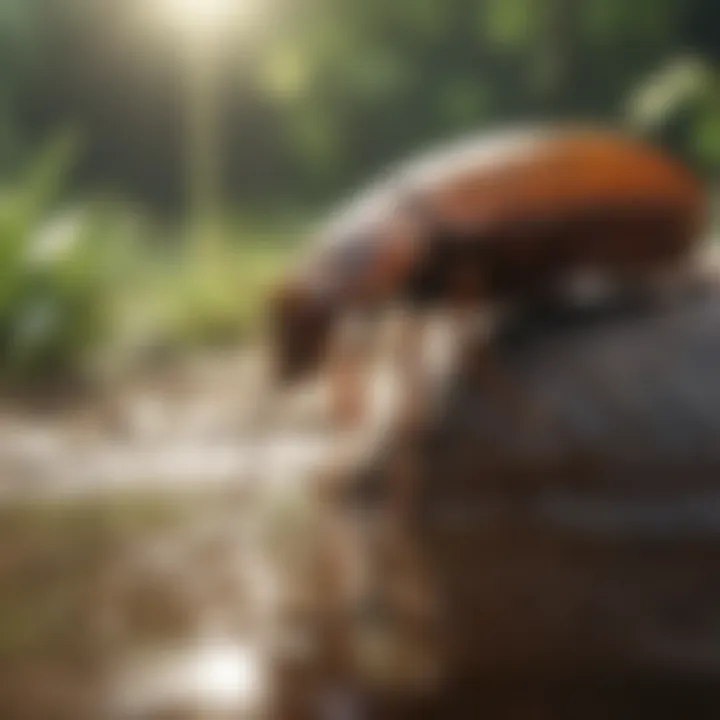 Illustration depicting natural prevention methods for water roaches