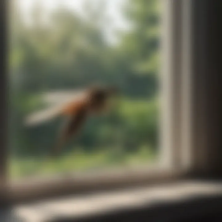 A well-sealed window demonstrating a physical barrier against mosquitoes