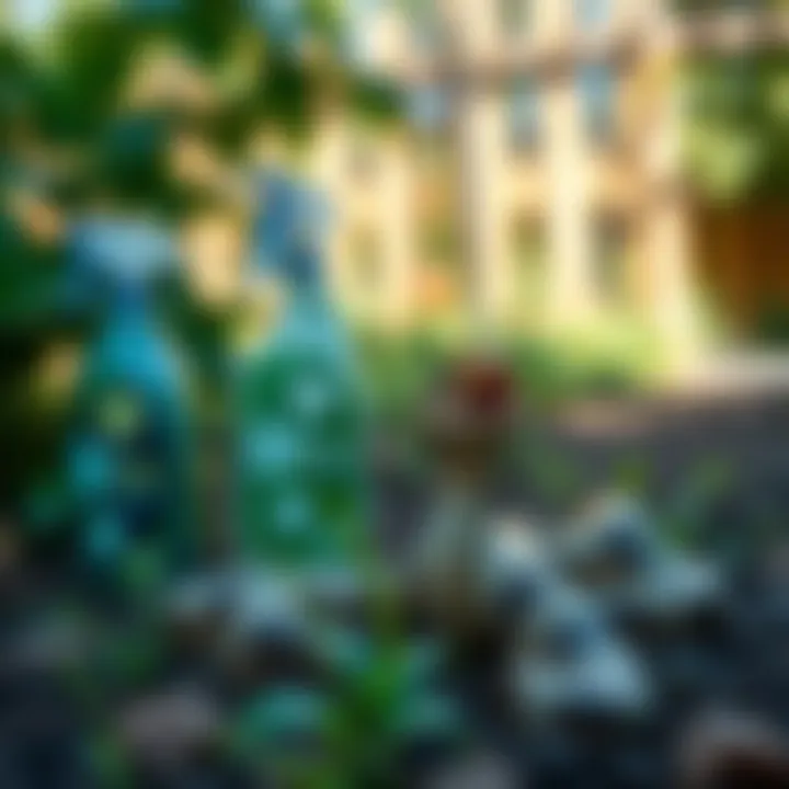 Effective Repellents for Keeping Snakes Away Common snake repellents displayed in a garden setting