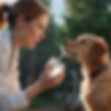 A veterinarian discussing hydration with a pet owner