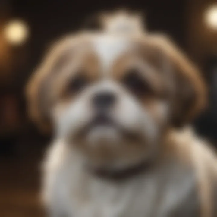 A Shih Tzu being trained with a loving approach
