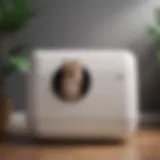 Modern automatic litter box with a hood