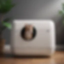 Modern automatic litter box with a hood
