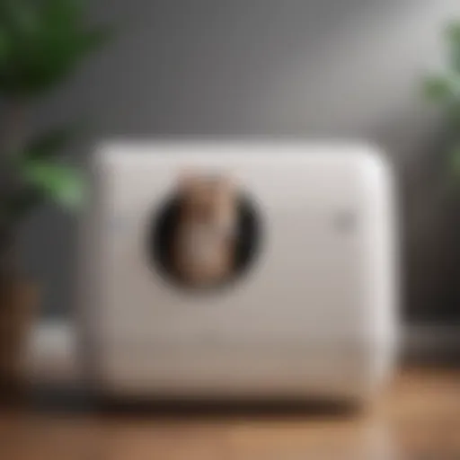 Modern automatic litter box with a hood