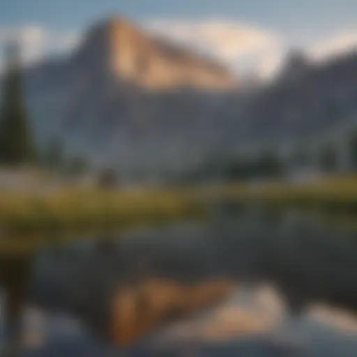 Tranquil lake nestled in the Bighorn Mountains reflecting the surrounding peaks