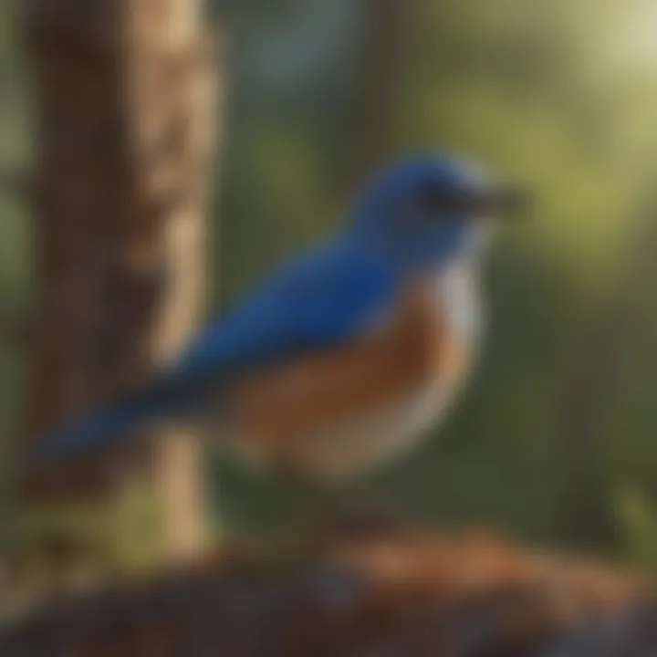 A scenic view of bluebird habitats in Texas, highlighting the natural landscape