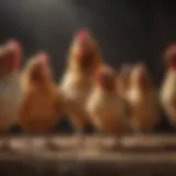 Diverse chicken breeds showcasing their unique characteristics