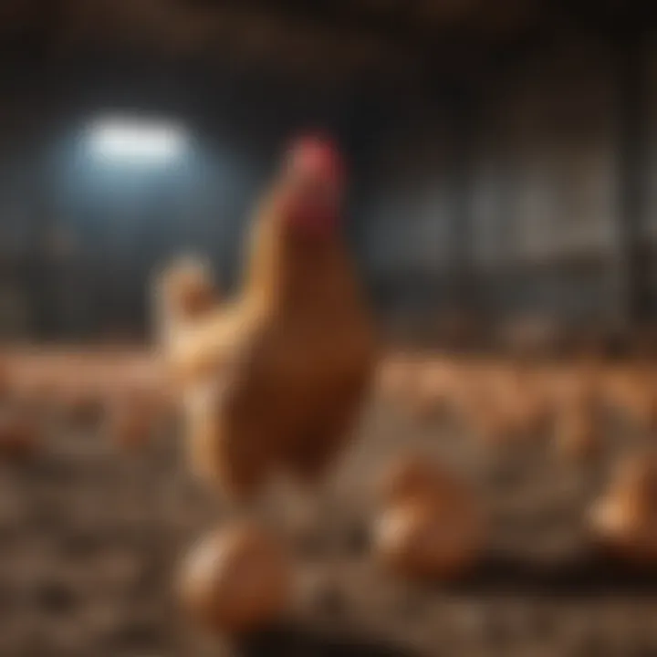 Chickens in a sustainable agricultural setting