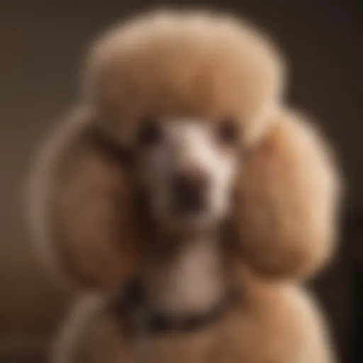 A well-groomed Poodle showcasing its elegant coat.