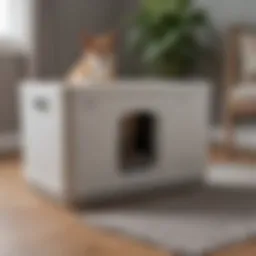 A stylish dog-proof litter box designed to keep dogs away from cat litter.
