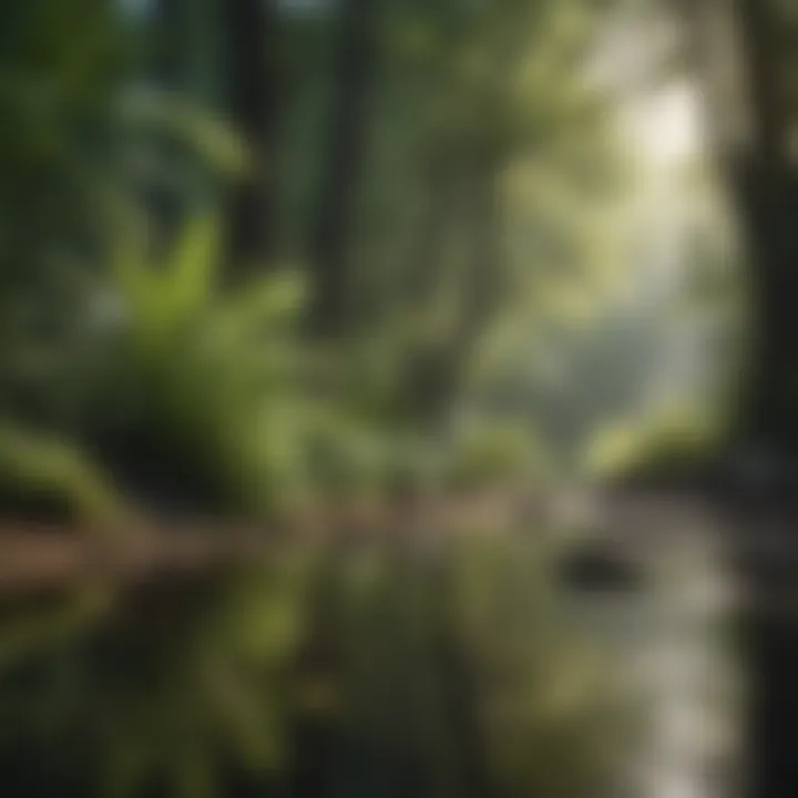A picturesque Ohio landscape showcasing diverse edible plant habitats.