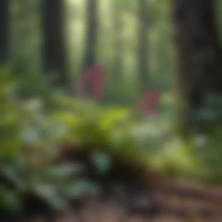 A vibrant display of wild edible plants found in Ohio's forests.