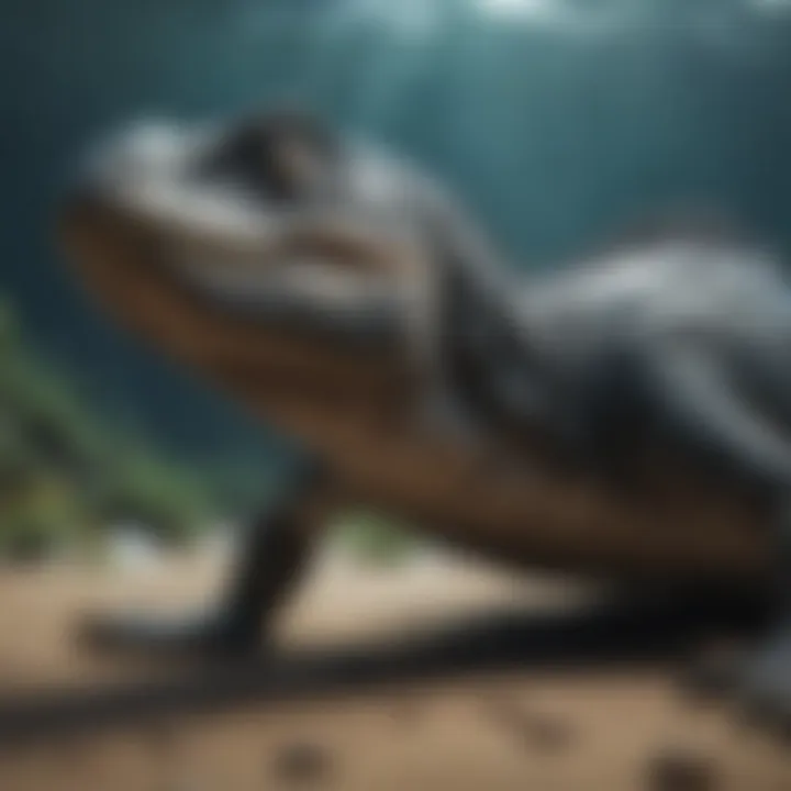 An artistic representation of the ancient marine reptiles that once roamed the oceans.
