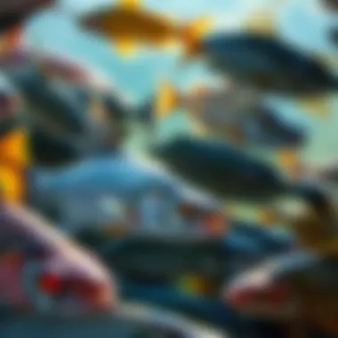 Diverse Fish Species of Lake Tahoe A variety of fish species found in Lake Tahoe