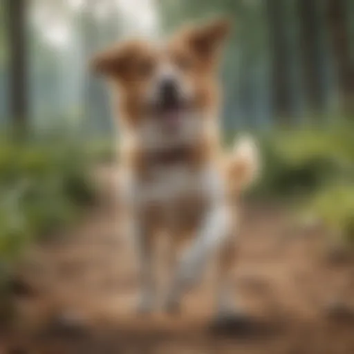 A happy dog playing outdoors, showcasing its agility and joint health.