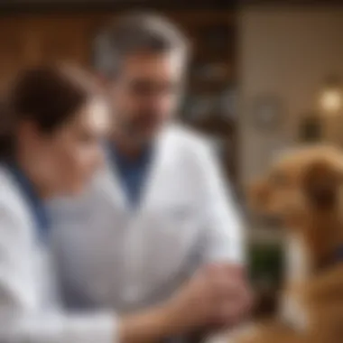 Veterinarian Consultation on Joint Health A veterinarian discussing joint health with a concerned pet owner.