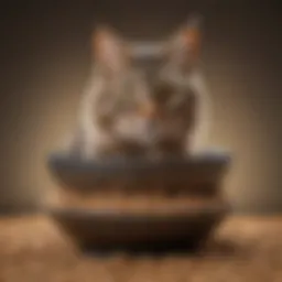 A bowl filled with visually appealing grain-free cat food, showcasing various ingredients.