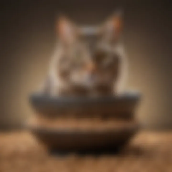 A bowl filled with visually appealing grain-free cat food, showcasing various ingredients.