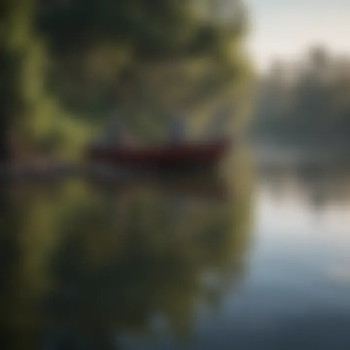 Fishing on the tranquil waters of Lake Conroe