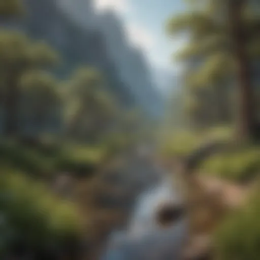 Breathtaking view of a national park landscape showcasing diverse ecosystems