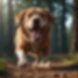 A large dog joyfully chewing on a durable bone