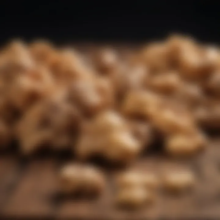 A variety of natural chews arranged on a wooden surface