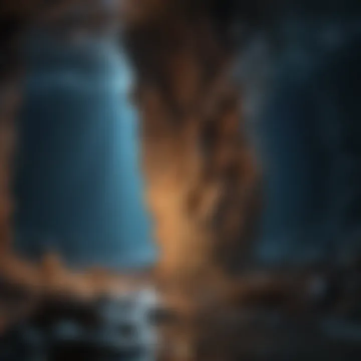An illustration of the unique geological features of the Mariana Trench