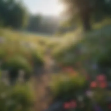 A scenic view of a meadow filled with diverse wildflowers in Pennsylvania.