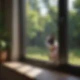 Stylish pet screen roll installed on a window