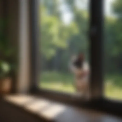 Stylish pet screen roll installed on a window