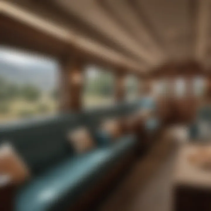Relaxing onboard experience with plush seating and serene ambiance