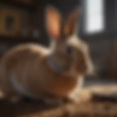 A responsible owner caring for a rabbit, highlighting the importance of pet ownership.