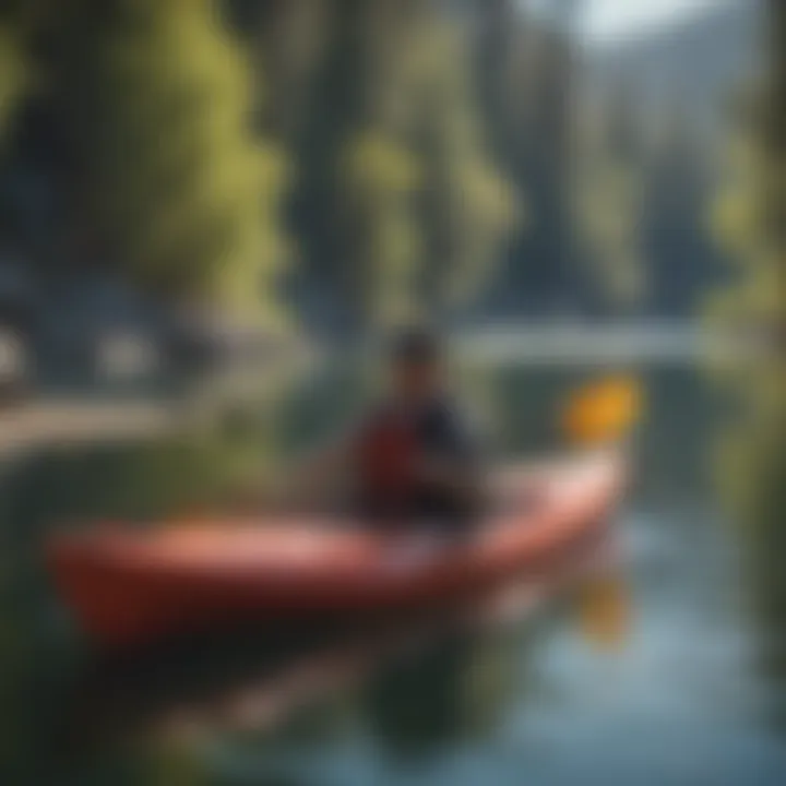 Kayakers enjoying a peaceful day on the lake