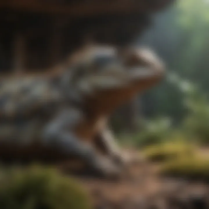 Diagram showing temperature zones in a reptile habitat