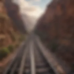 Scenic view of the Grand Canyon from the train