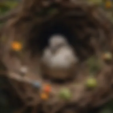 Different bird species showcasing their unique nesting behaviors
