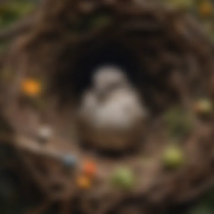 Different bird species showcasing their unique nesting behaviors